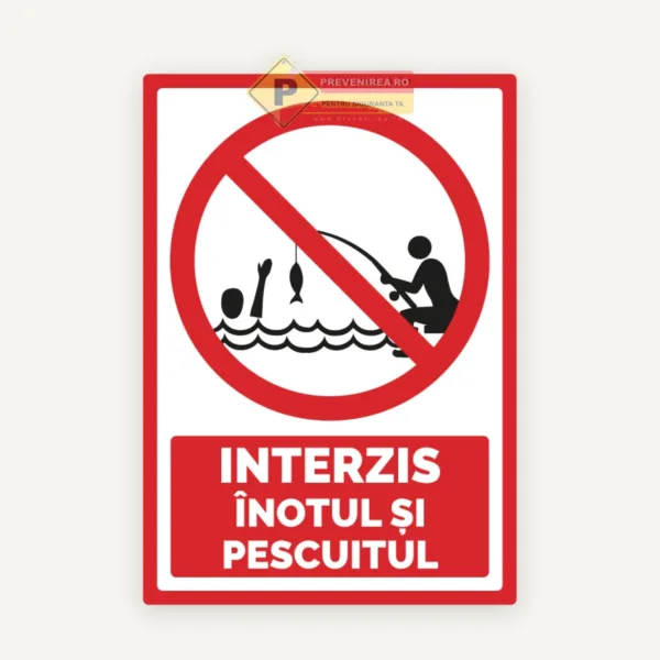 Semn pentru inot si pescuit