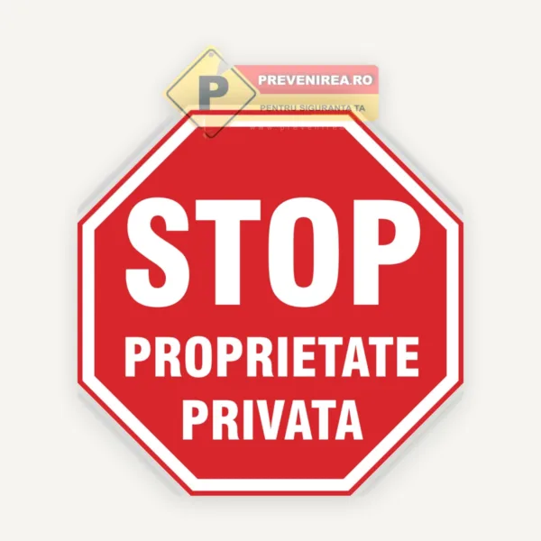 Semn pentru stop proprietate privata