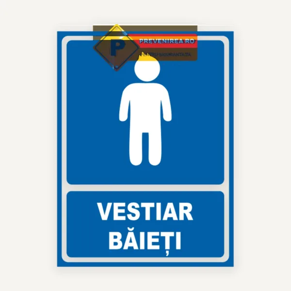 Semn pentru vestiar baieti