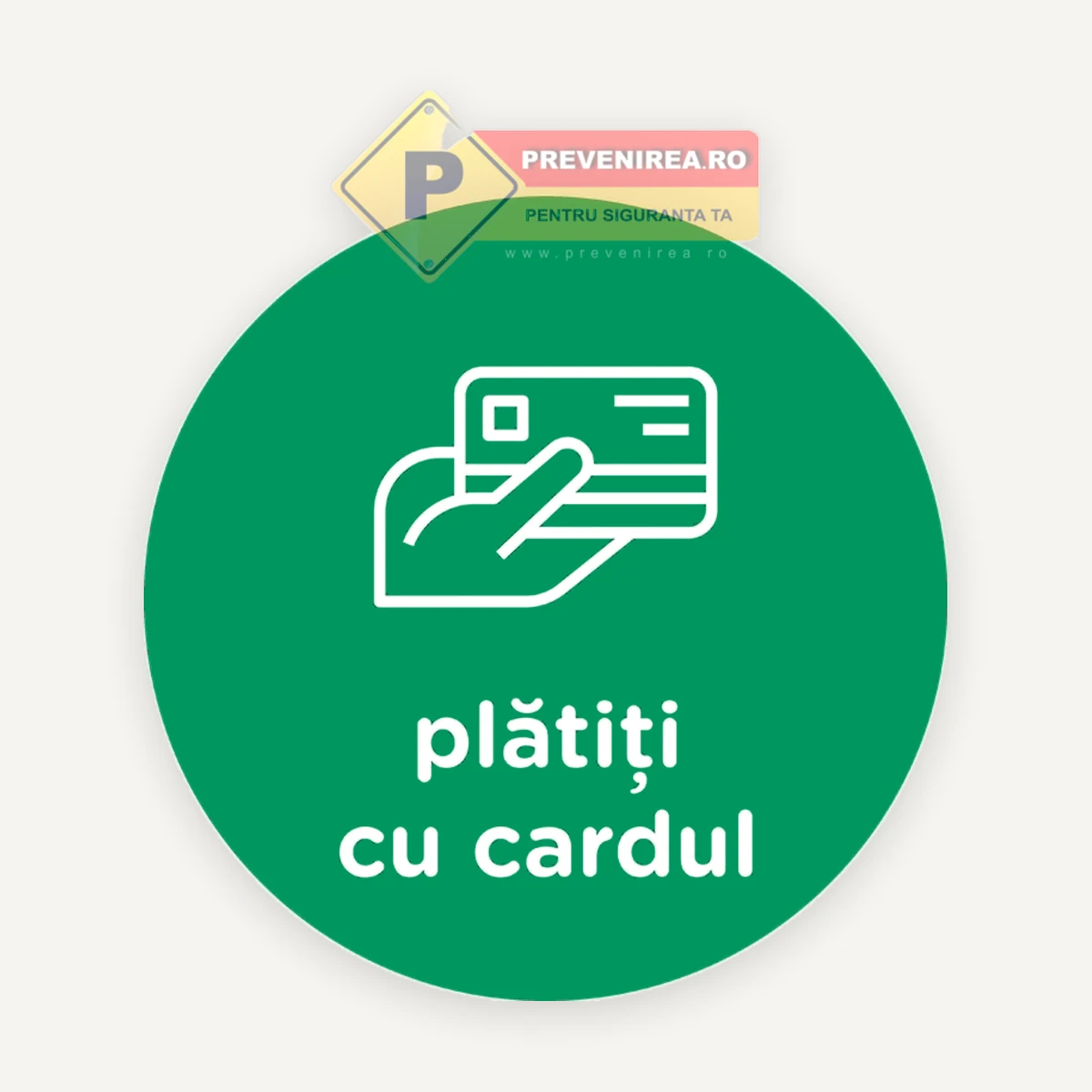 Semn verde plati cu cardul