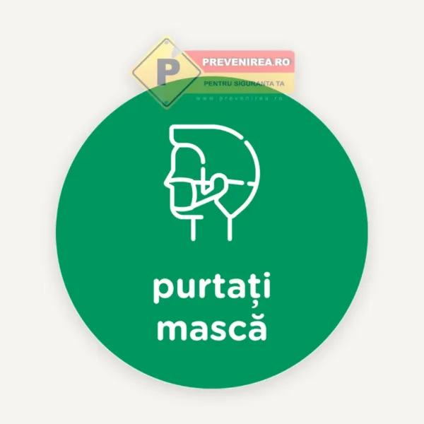 Semn verde purtati masca