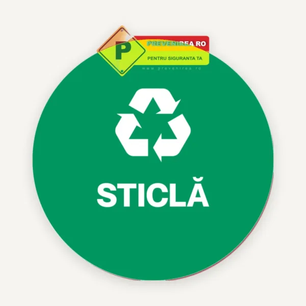 Semn verde sticla