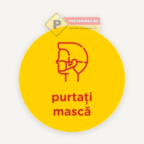 Semn galben purtati masca