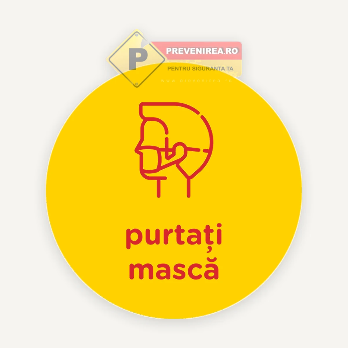 Semn galben purtati masca