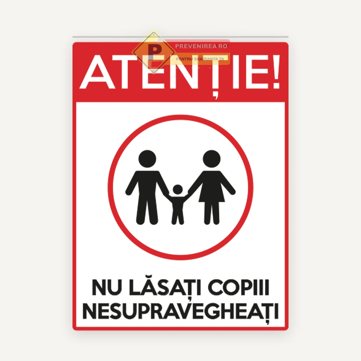 Semne atentie nu lasati copii nesupravegheati