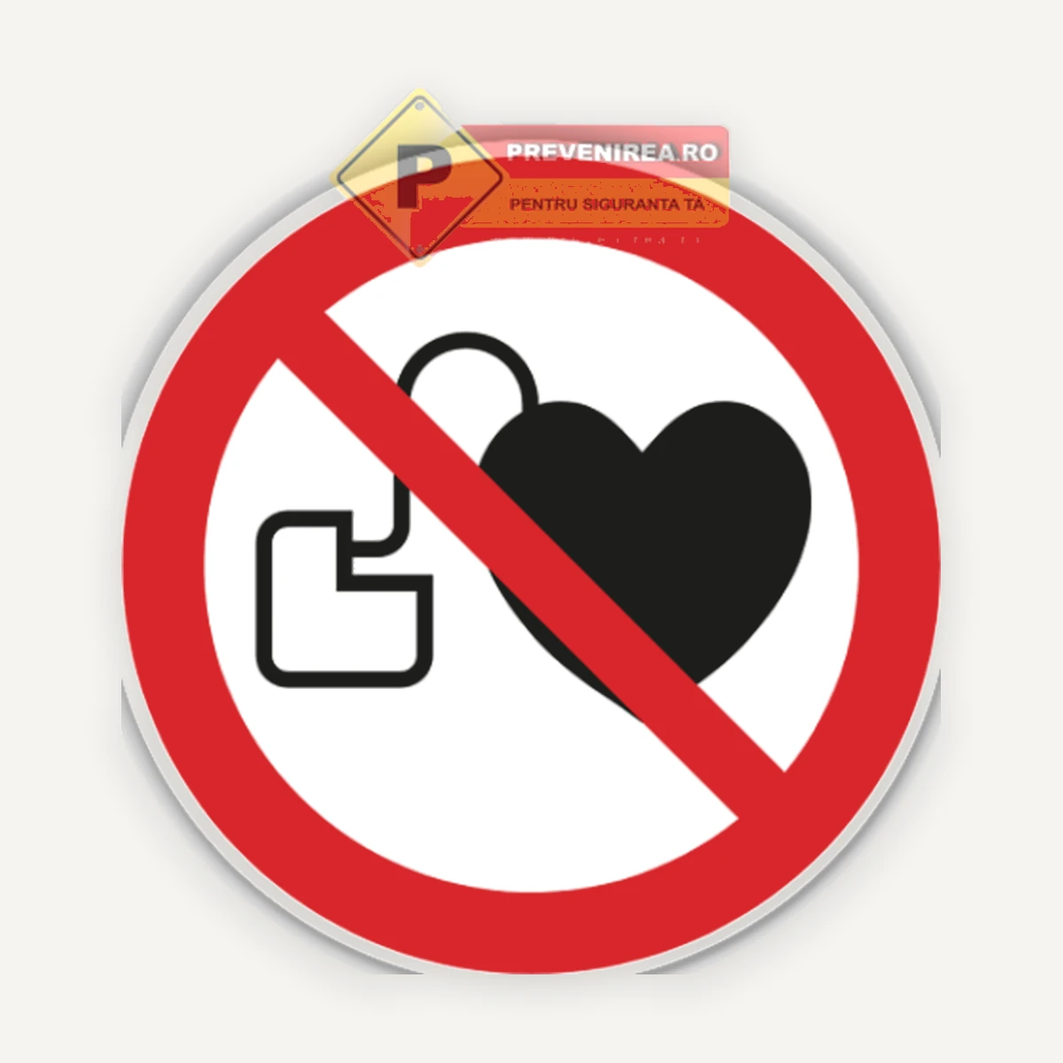 Semne pentru interzicerea cu stimulatoare cardiace