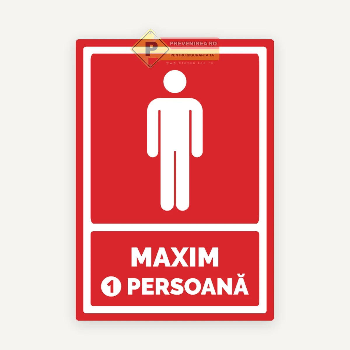 Semne pentru maxim o persoana