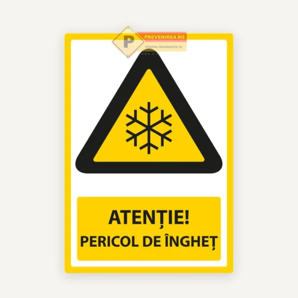 Semne pentru pericol de inghet