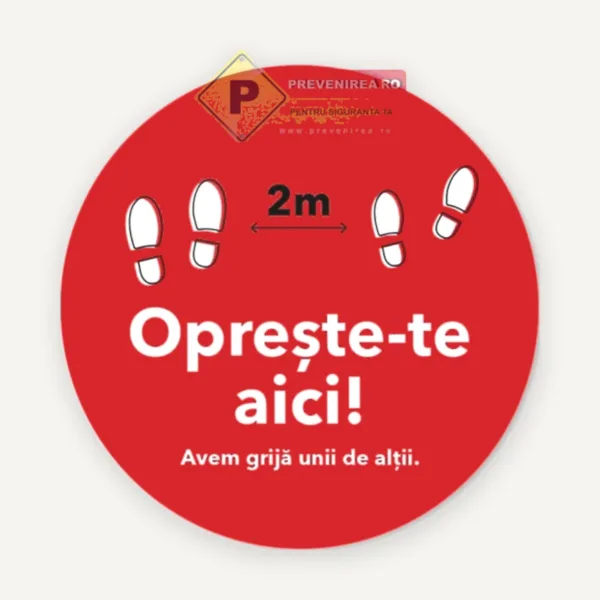 Semne pentru respectarea distantei