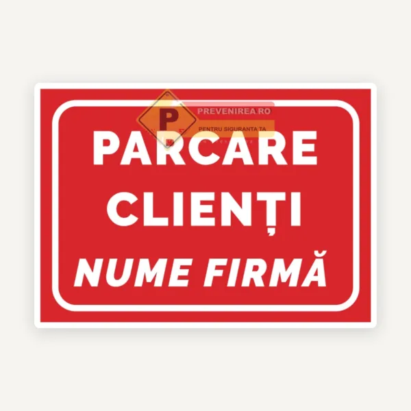 Semne personalizate pentru parcare