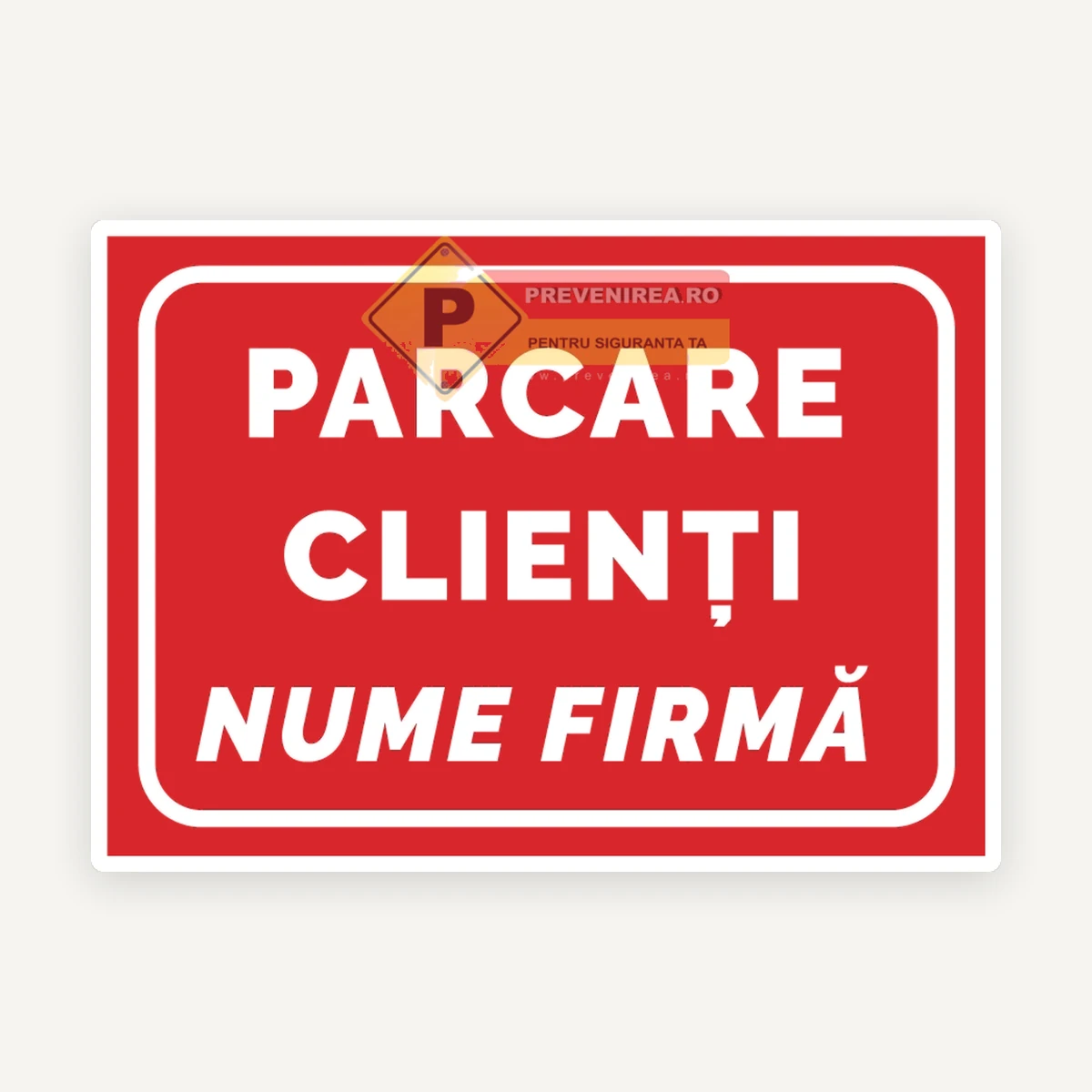 Semne personalizate pentru parcare