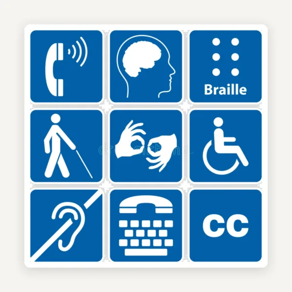 Plăcuțe pentru nevăzători personalizate - gamă completă cu text Braille și simboluri tactile