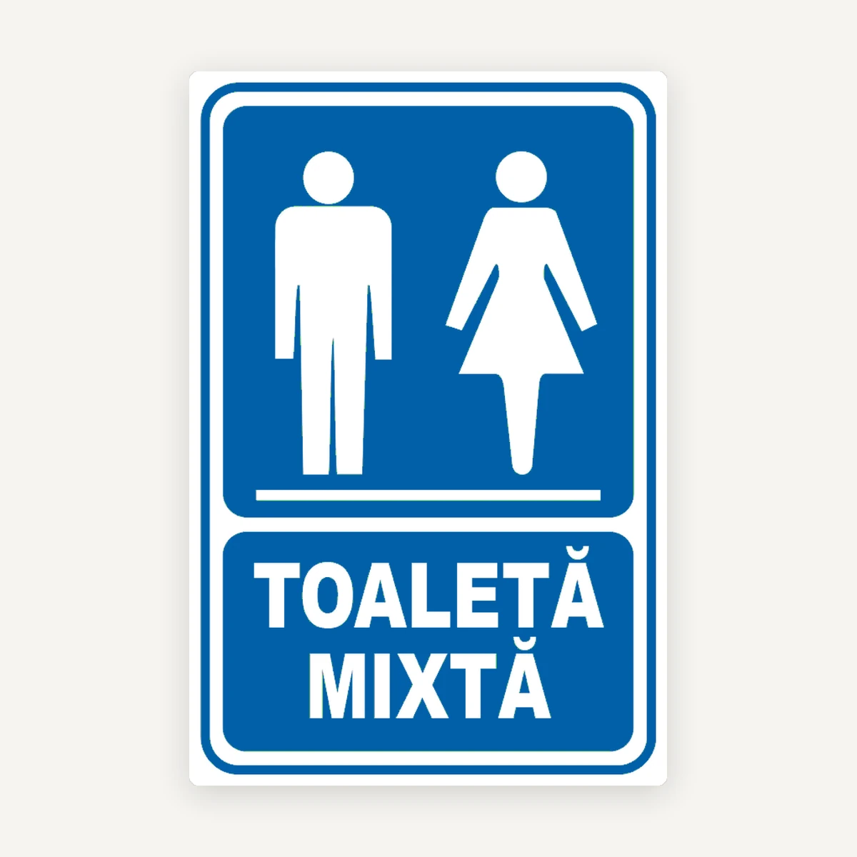 Indicator WC Mixt (Unisex) - Plăcuță Semnalizare Toaletă