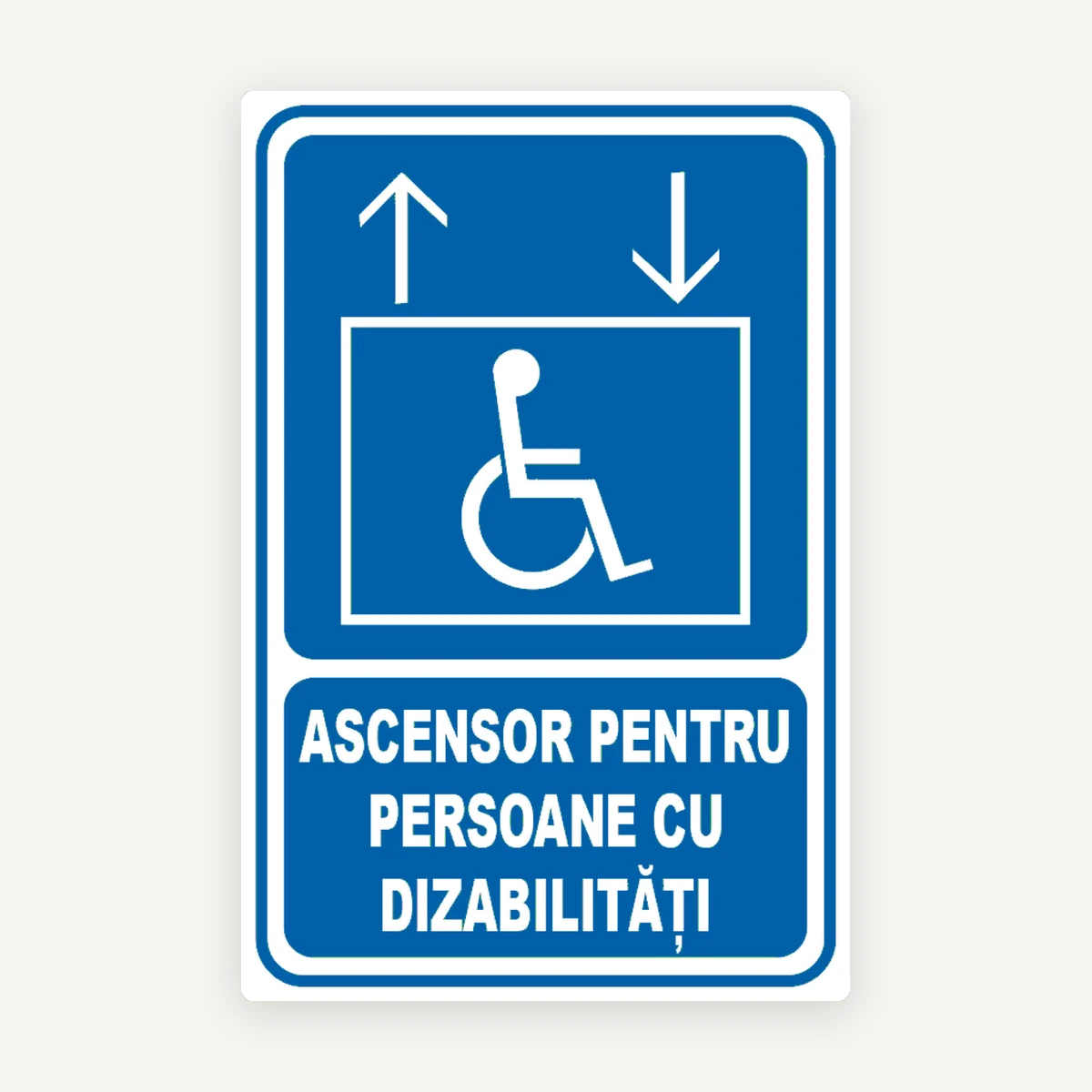 Semne pentru Ascensor și Lift Persoane cu Dizabilități
