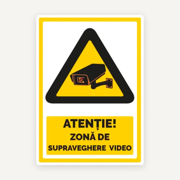 Indicator pentru Zonă Supravegheată Video si Camere CCTV