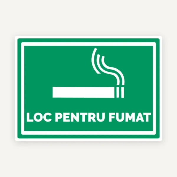 Indicator Loc pentru Fumat - Semn Fumat pentru Spații Special Amenajate