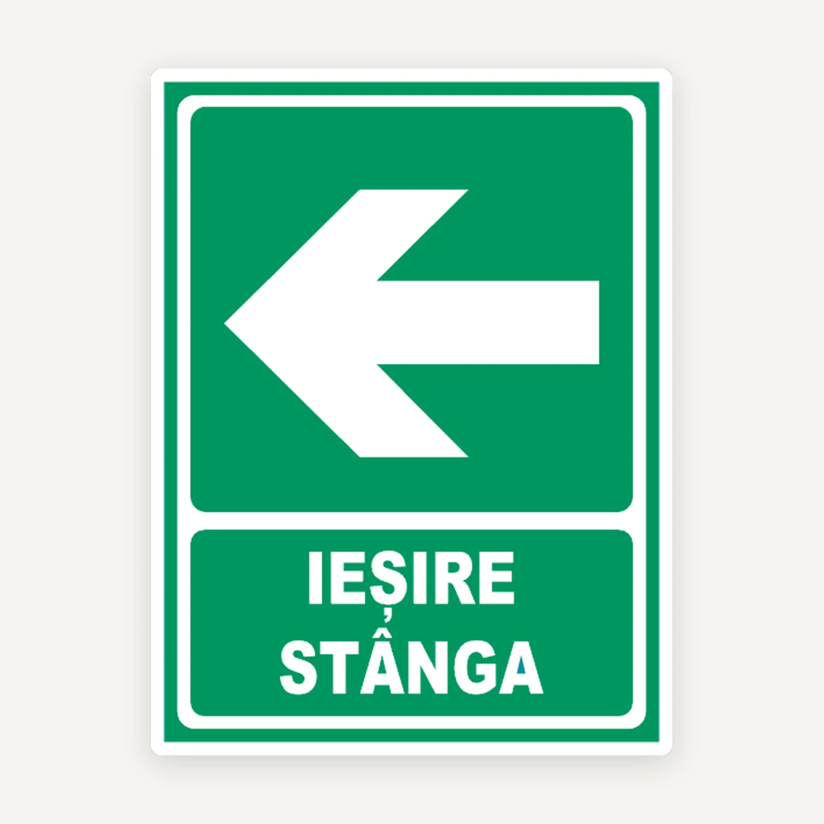 Indicator Ieșire de Urgență Stânga - Semn Salvare pentru Evacuare Rapidă