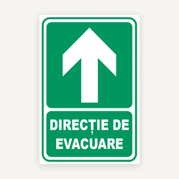 Indicator Ieșire cu Săgeată în Sus - Semnalizare Evacuare și Siguranță