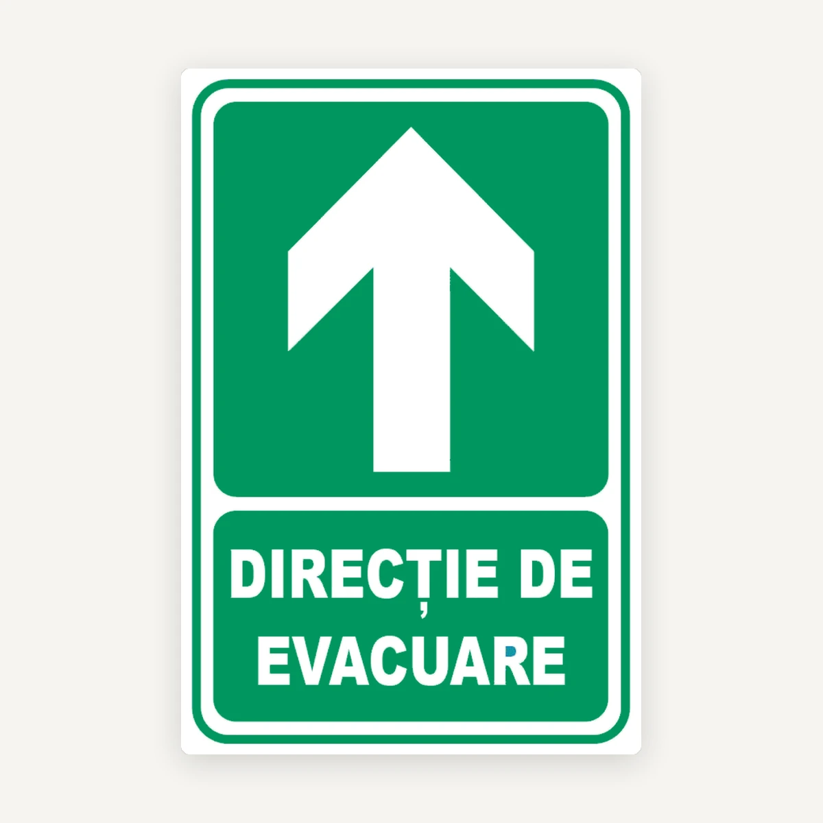Indicator Ieșire cu Săgeată în Sus - Semnalizare Evacuare și Siguranță