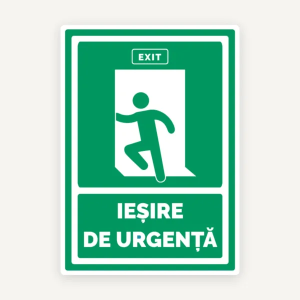 Semn EXIT / Ieșire de Urgență” - Semnalizare pentru Evacuare și Siguranță
