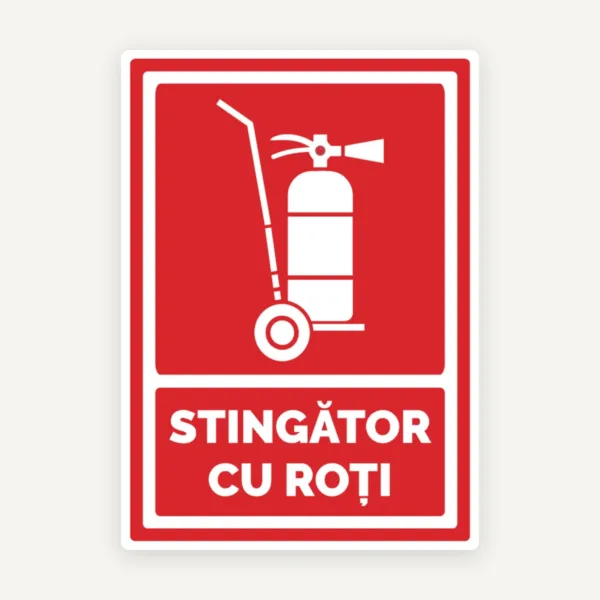 Indicator de securitate pentru stingator cu roti