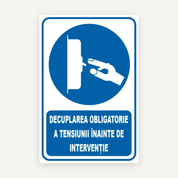 Indicator decuplarea obligatorie a tensiunii inainte de interventie