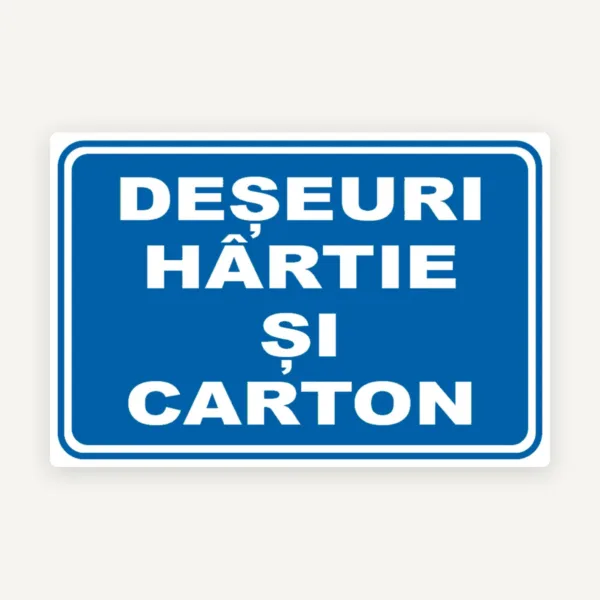 Indicator deseuri hartie si carton