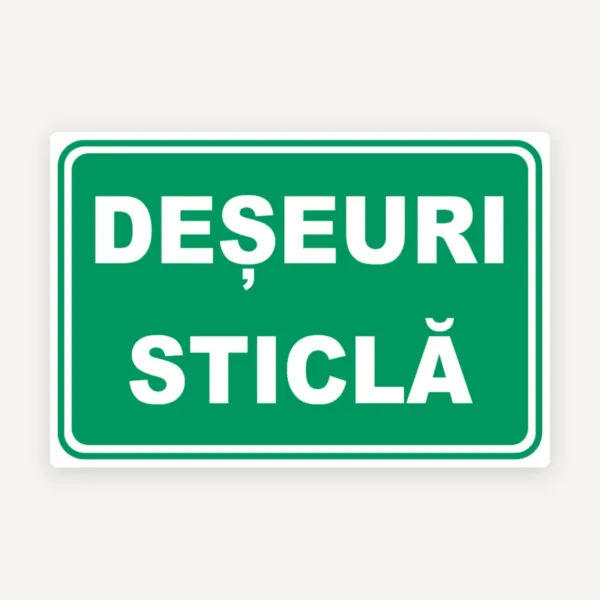 Indicator deseuri sticla