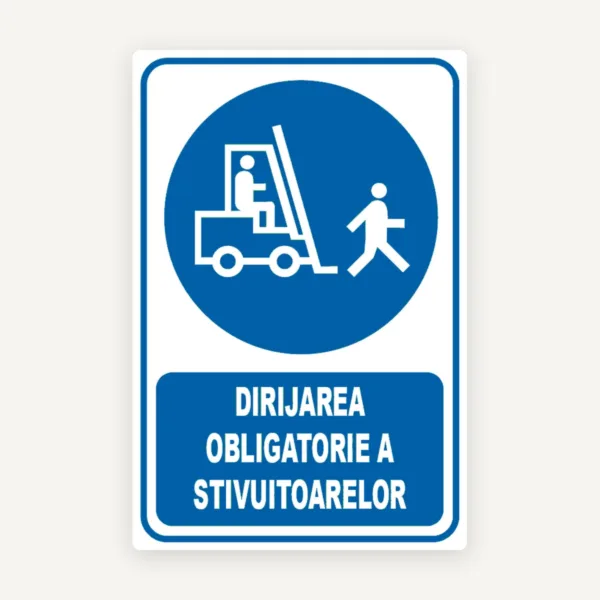 Indicator dirijarea obligatorie a stivuitoarelor