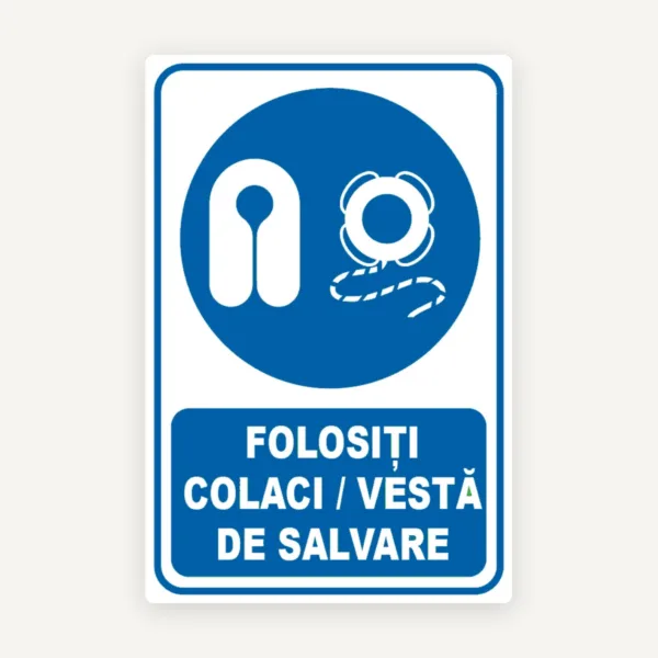 Indicator folositi colaci si veste de salvare