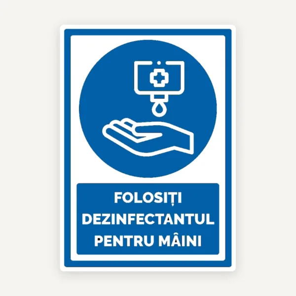 Indicator folositi dezinfectantul pentru maini