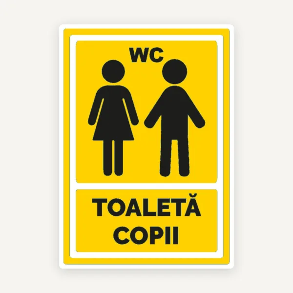 Indicator galben toaleta copii