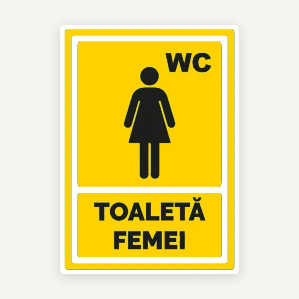 Indicator galben toaleta pentru femei