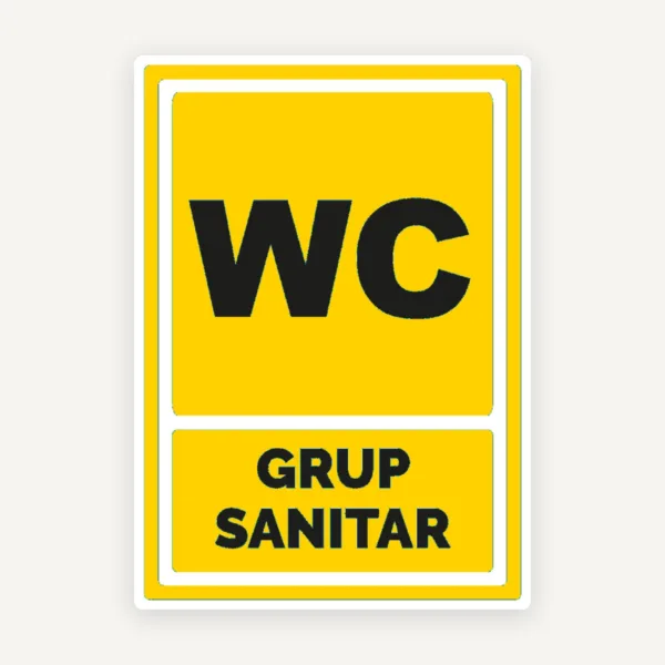 Indicator galben wc grup sanitar