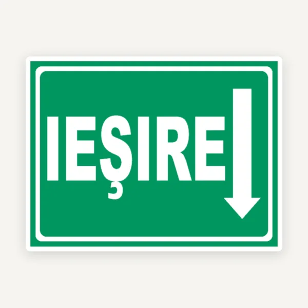 indicator iesire in sageata in jos