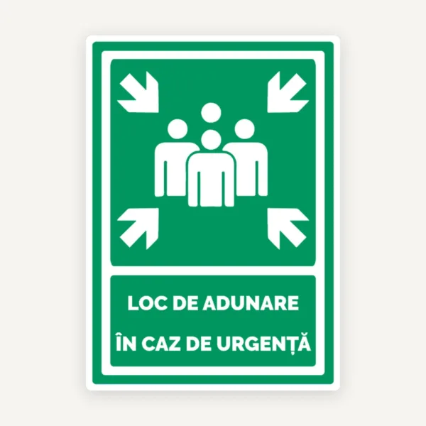 Indicator loc de adunare in caz de urgenta