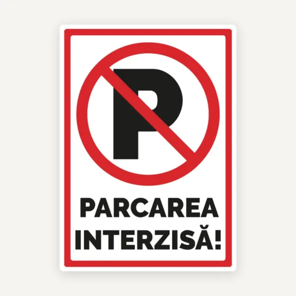 Indicator parcarea interzisa
