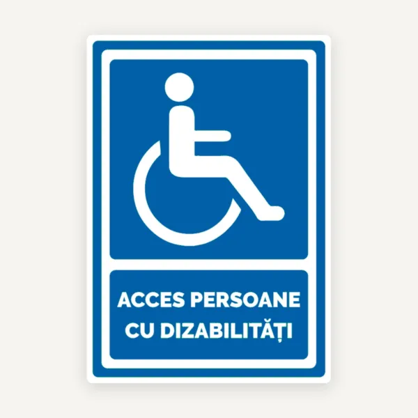 Indicator pentru acces persoanelor cu dizabilitati si handicap
