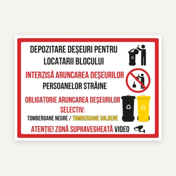 Indicator pentru depozitare deseuri