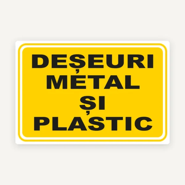 Indicator pentru deseuri metal si plastic