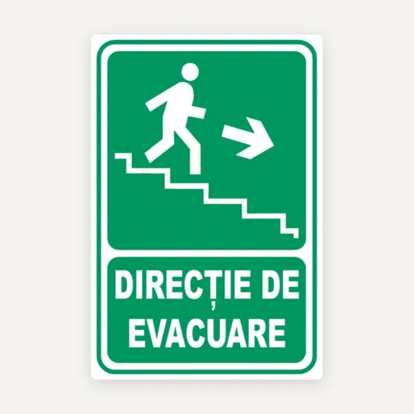 indicator pentru directie de urgenta scari dreapta in jos