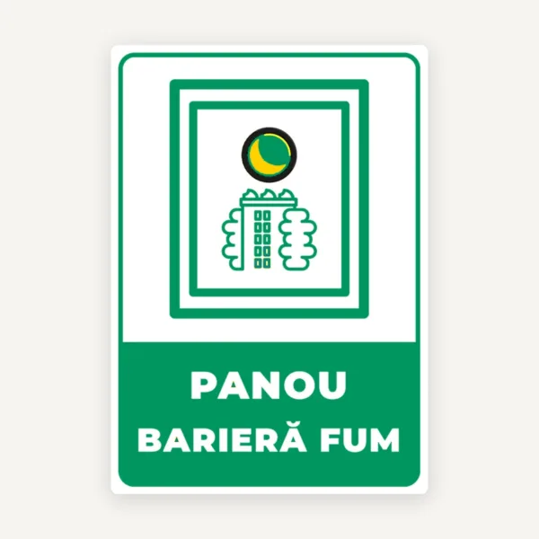 Indicator pentru panou bariera fum