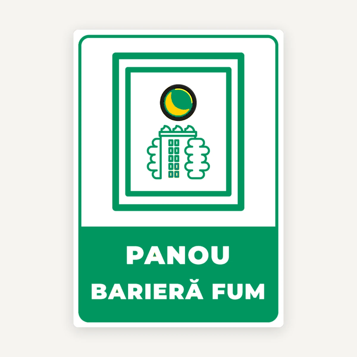 Indicator pentru panou bariera fum