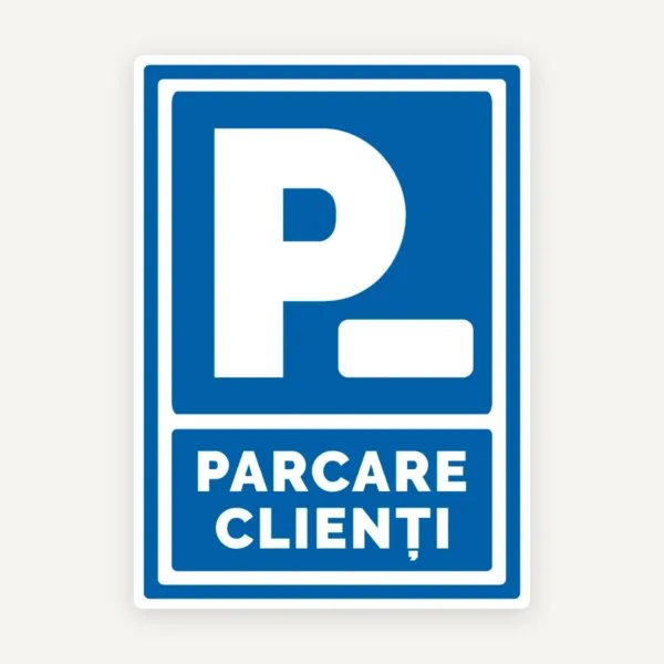 Indicator pentru parcare clienti personalizat