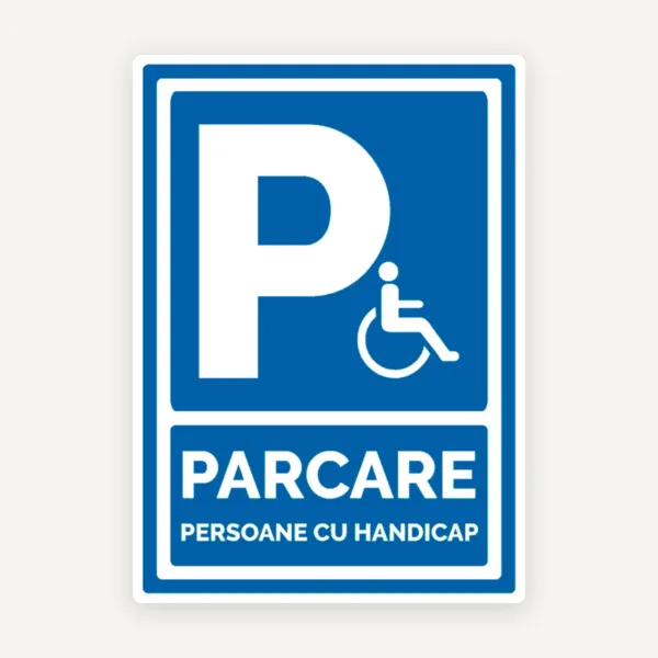 Indicator pentru parcare persoane cu handicap