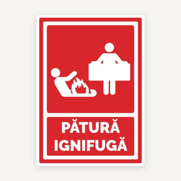 Indicator pentru  patura ignifuga