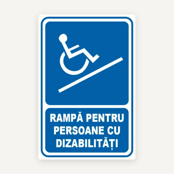 Indicator pentru rampa persoane cu handicap