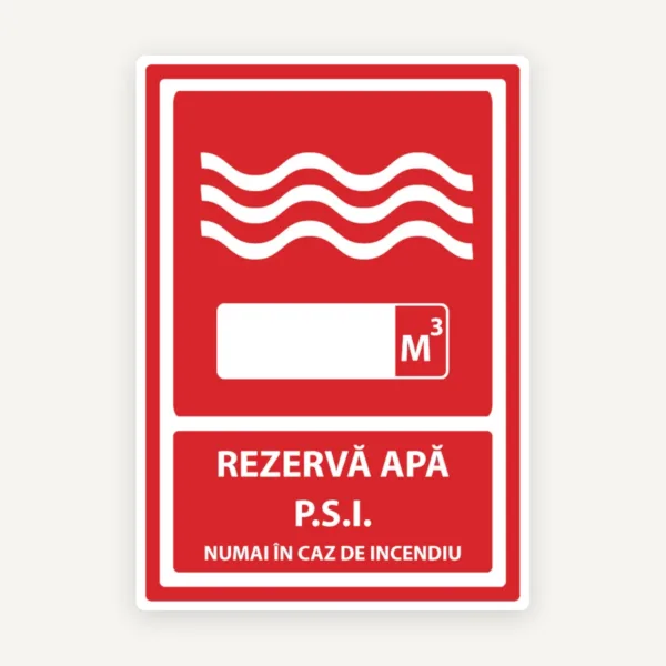 Indicator pentru rezerva apa numai in caz de incendiu