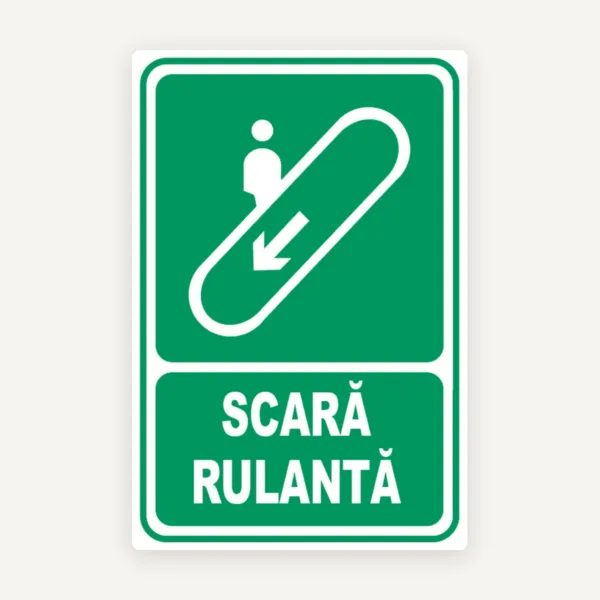 Indicator pentru scara rulanta in jos