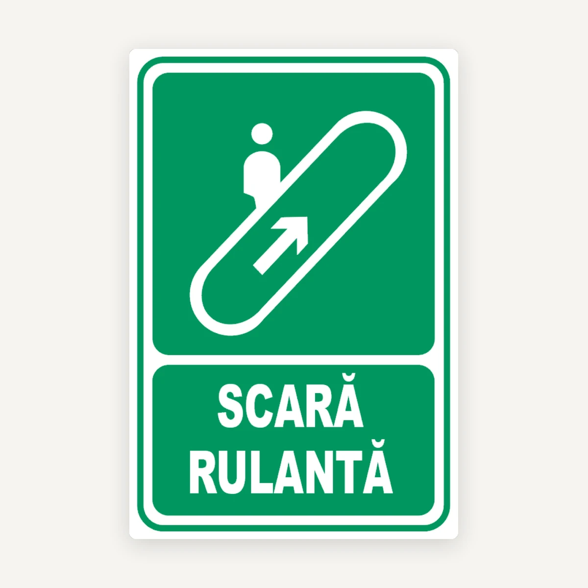 Indicator pentru scara rulanta in sus